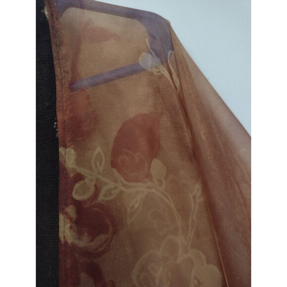 Mina Collection Kaftan Robe Mud Cloth Trim Copper Glow Rare Art to WearOne Size - Picture 12 of 16